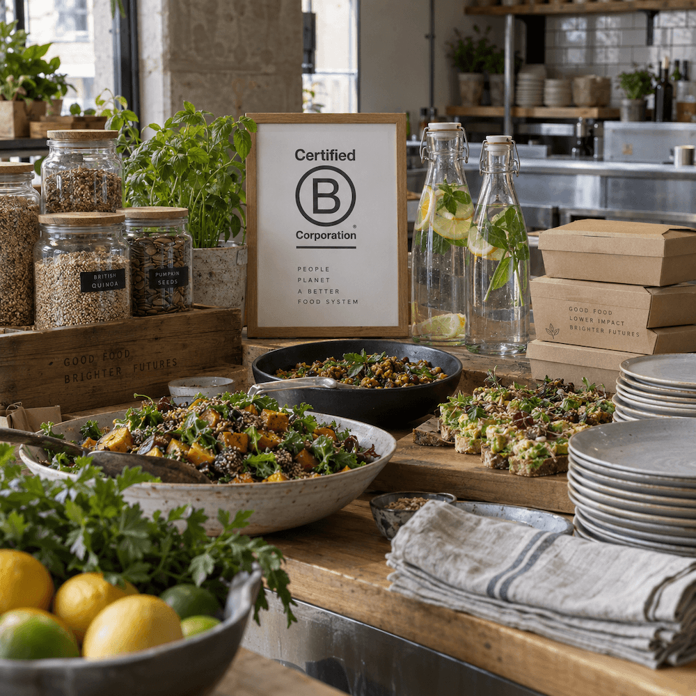 LP Food at Work B Corp status with plant based food