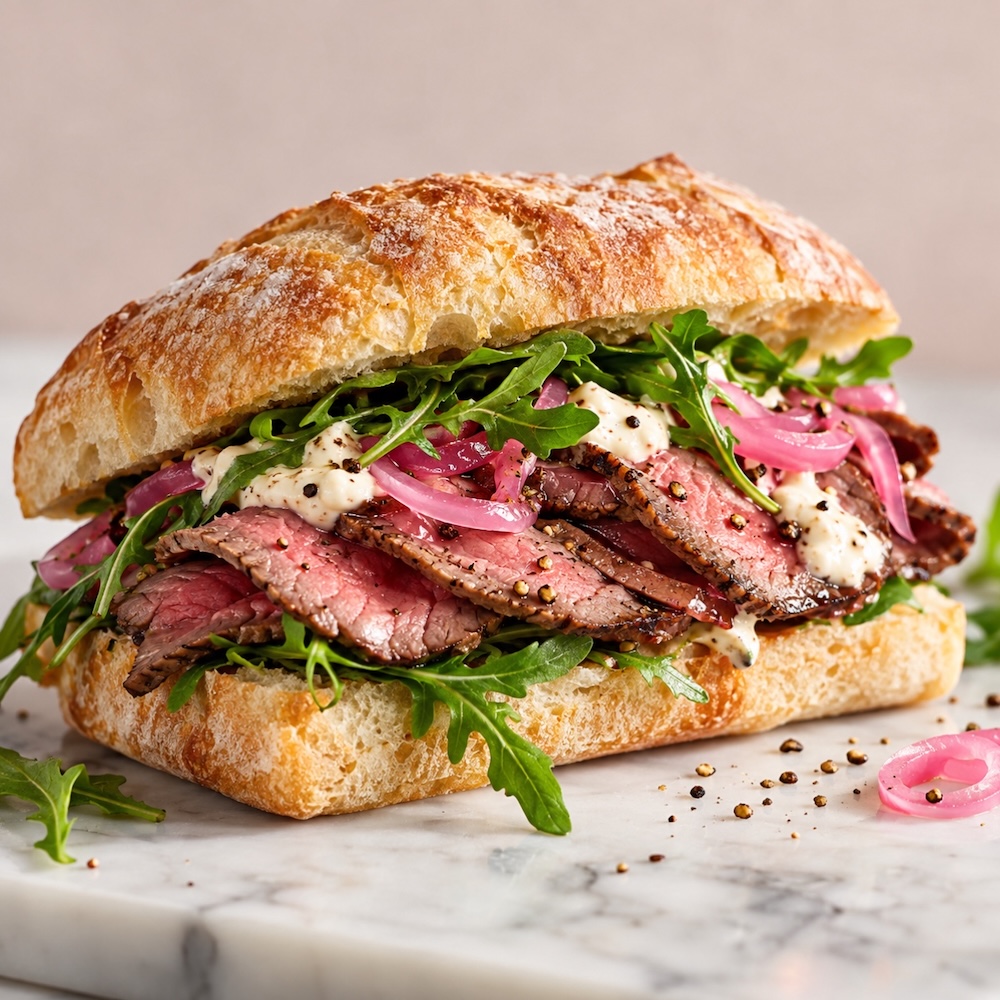 salt beef sandwich from a London workplace cafe restaurant